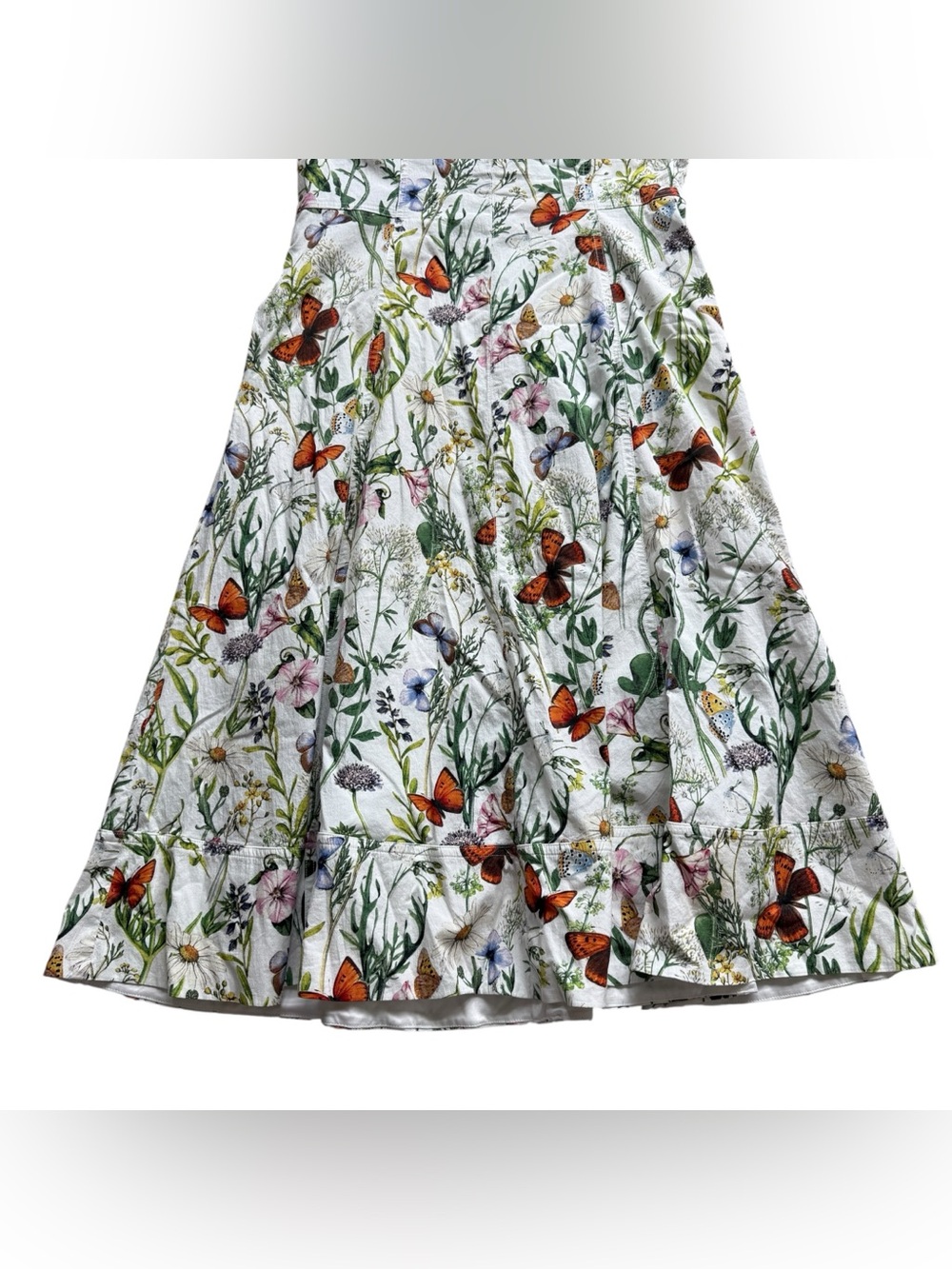 Avec Les Filles Butterfly Floral Botanical Fit Flare Midi Dress 12 Wedding Guest - Picture 8 of 16